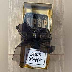 Gold and Black Wine Stopper